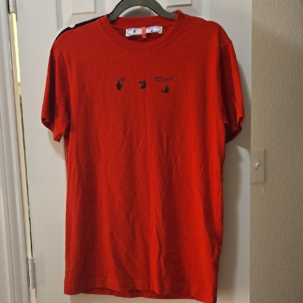 Off-White Red Men's T-Shirt